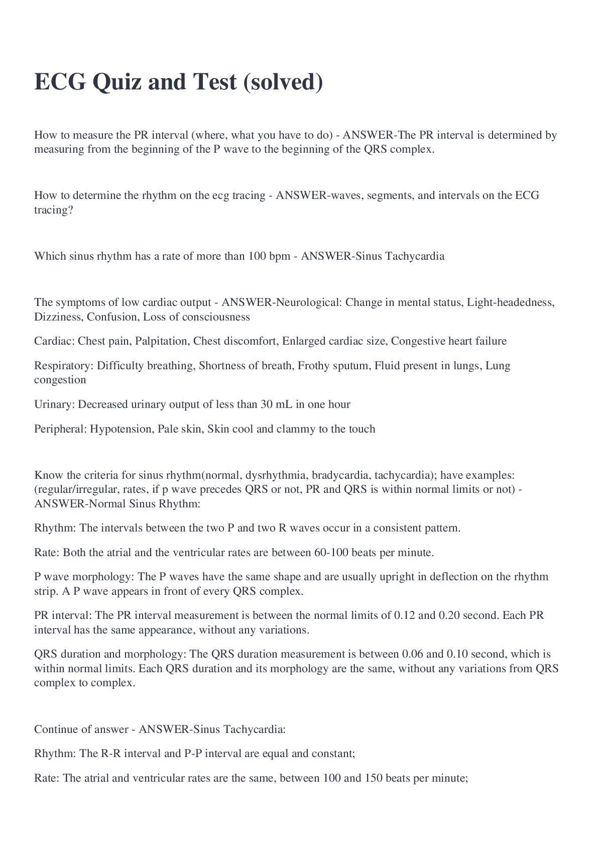 Preview image for ECG Quiz and Test (solved)